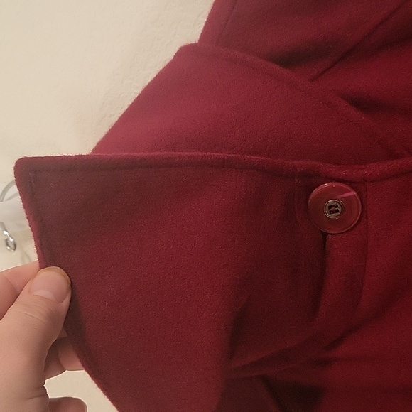 Vintage Lane Bryant Double Breasted Deep Red Peacoat sz 14/16 Lined, Wool Blend - Picture 11 of 14